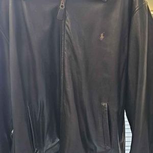 Black leather Ralph Lauren XXL jacket